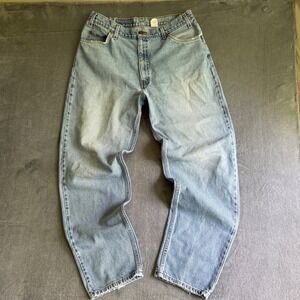 Vintage Levis 560 Orange Tab Jeans Mens 34x31 Loose Fit Tapered Light Wash 90s